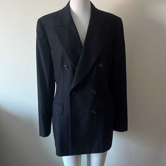 Burburrys men’s Wool Cashmere Double Breasted Jacket Size 48 - Picture 1 of 15